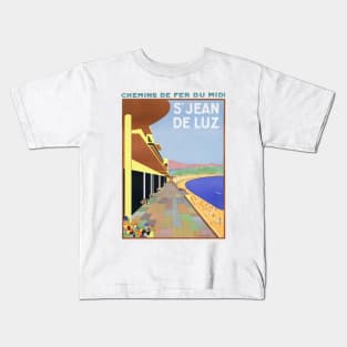 St.Jean de Luz Vintage Poster 1928 Kids T-Shirt